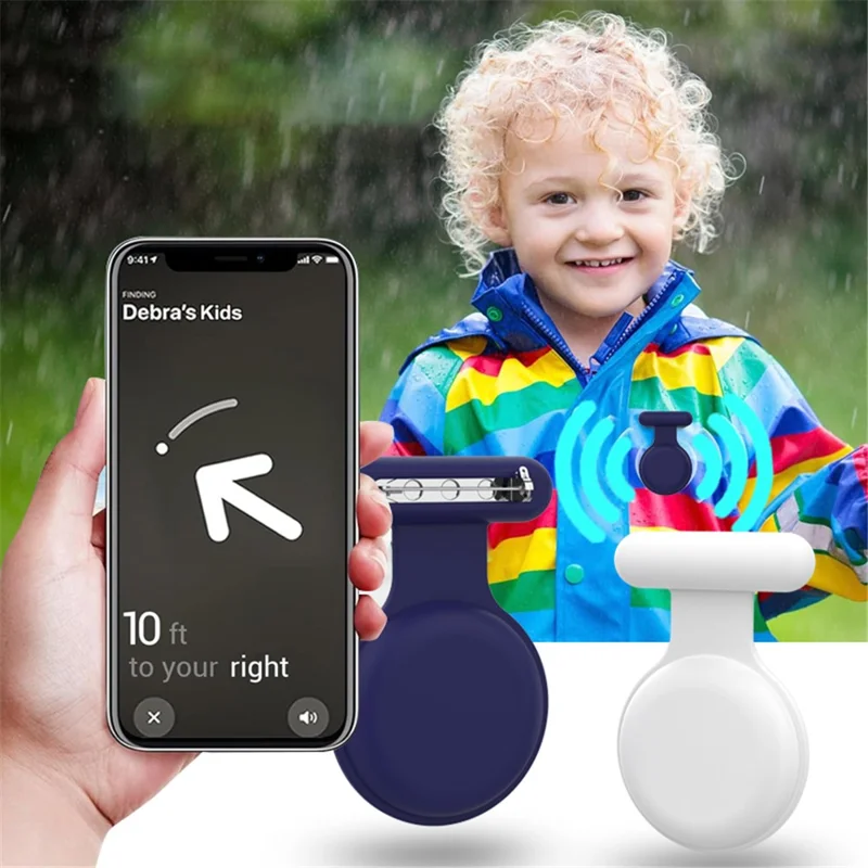 For Apple AirTag Bluetooth-compatible Tracker Protector Soft Silicone Anti-Lost Pet Locator Cover - Yellow