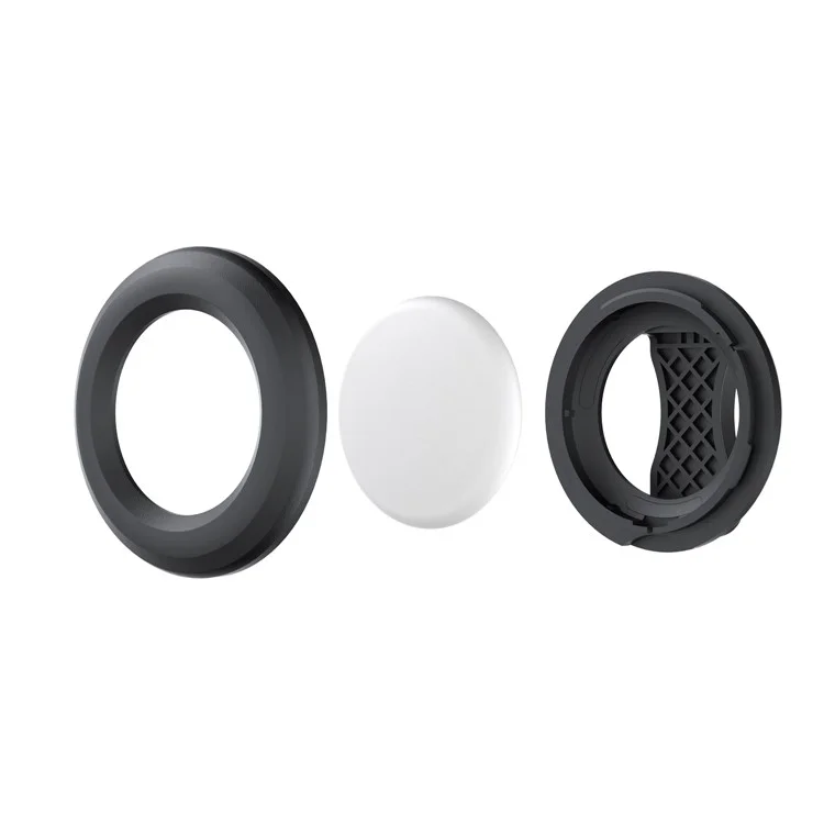 Funda protectora de silicona para AirTag, localizador Bluetooth con clip - Negro