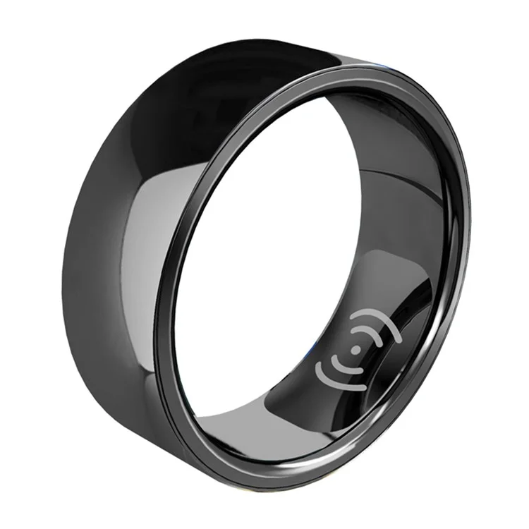 SR200 Health Monitoring Smart Ring Multifunction Waterproof Finger Ring - 22mm / Black