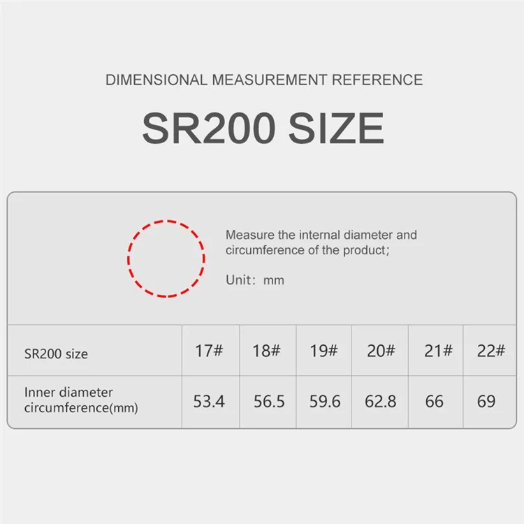 SR200 Health Monitoring Smart Ring Multifunction Waterproof Finger Ring - 22mm / Black