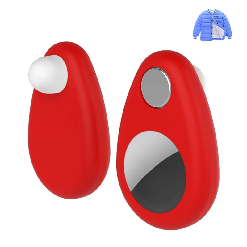 For Apple AirTag Bluetooth-compatible Tracker Silicone Sleeve Anti-Lost Locator Cover (Not Waterproof) - Red