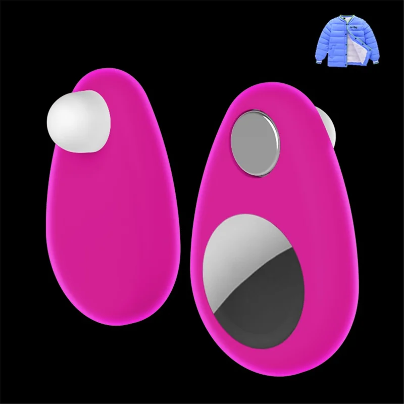 For Apple AirTag Bluetooth-compatible Tracker Silicone Sleeve Anti-Lost Locator Cover (Not Waterproof) - Luminous Pink