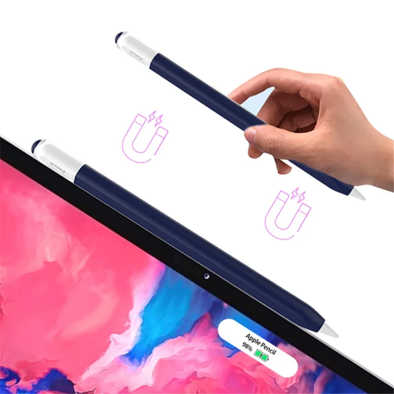 For Apple Pencil 3 (USB-C) Silicone Sleeve Stylus Pen Flexible Case Protective Cover - Light Purple