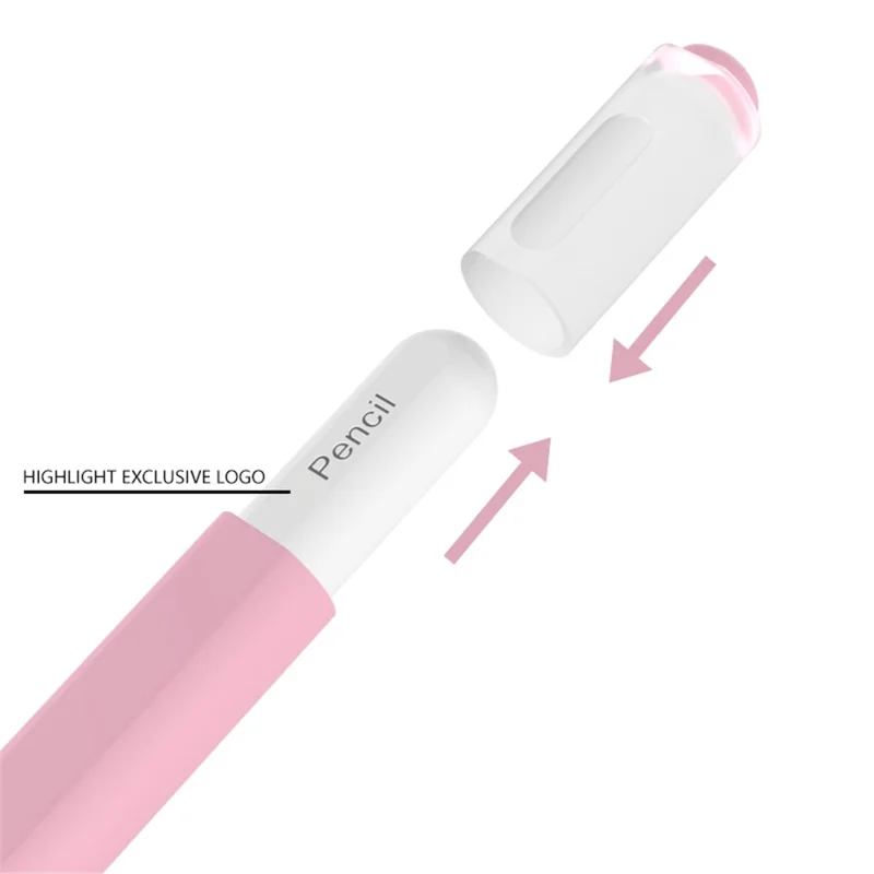 For Apple Pencil 3 (USB-C) Silicone Sleeve Stylus Pen Flexible Case Protective Cover - Light Purple