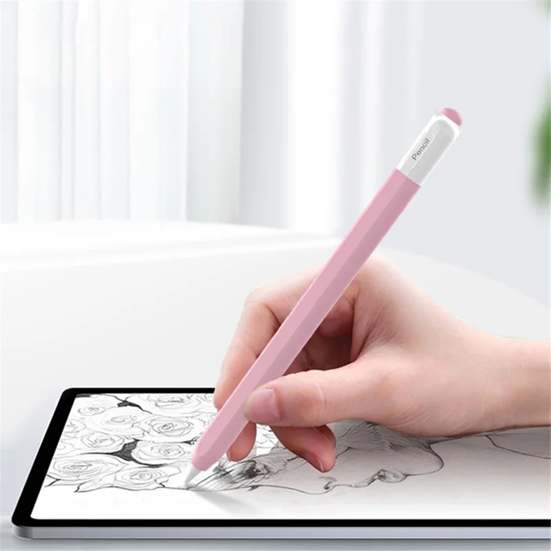 For Apple Pencil 3 (USB-C) Silicone Sleeve Stylus Pen Flexible Case Protective Cover - Light Purple