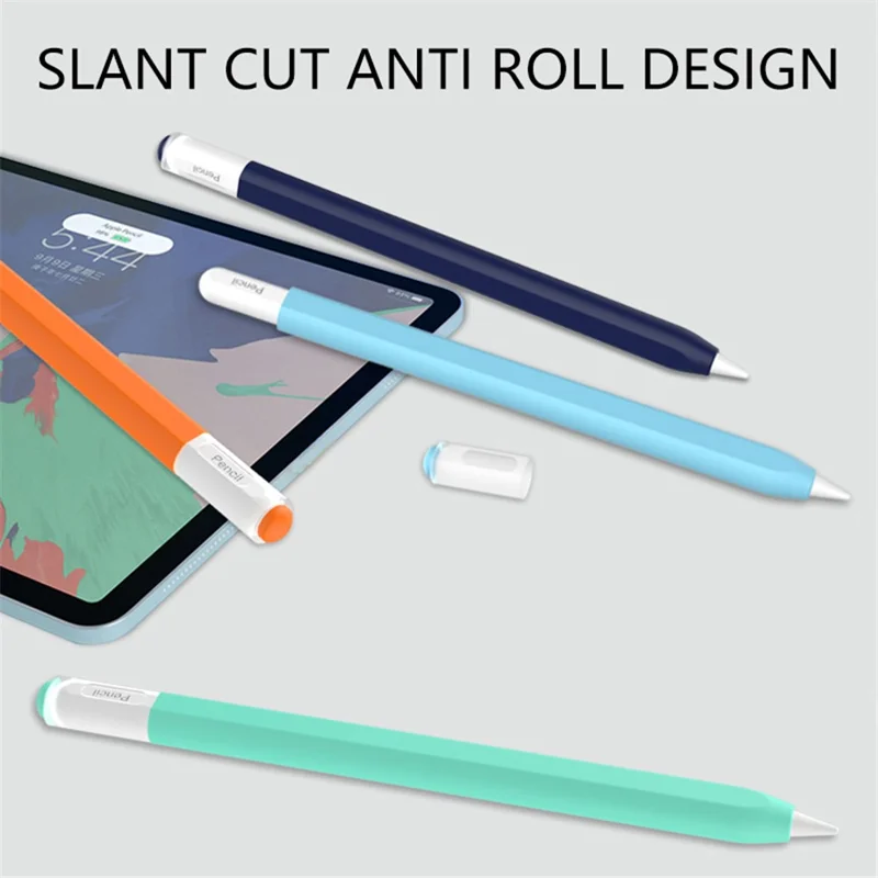 For Apple Pencil 3 (USB-C) Silicone Sleeve Stylus Pen Flexible Case Protective Cover - Light Purple