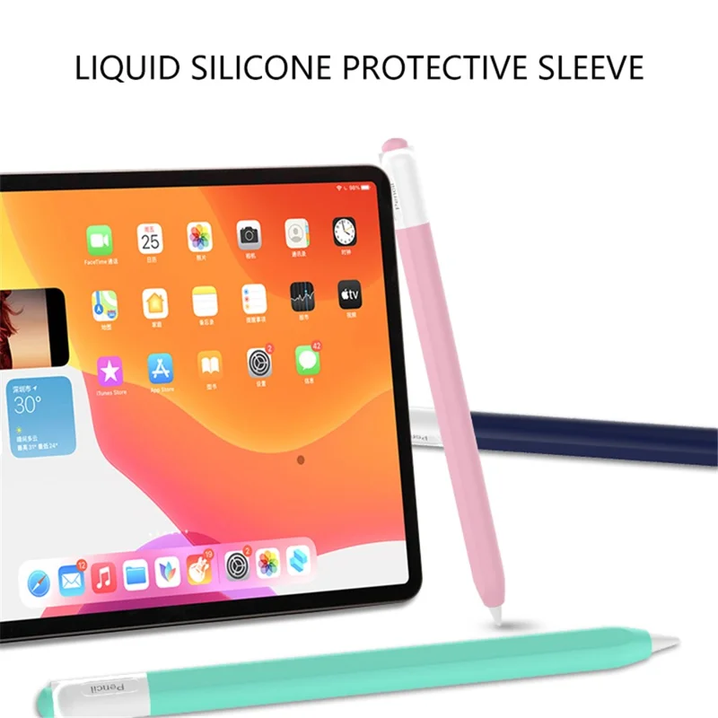 For Apple Pencil 3 (USB-C) Silicone Sleeve Stylus Pen Flexible Case Protective Cover - Light Purple