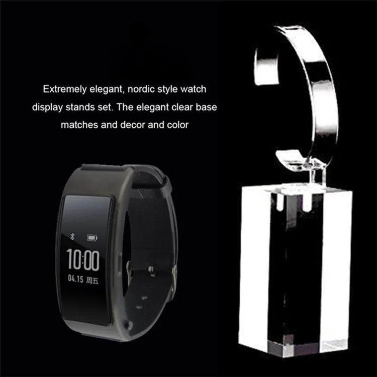 Clear Acrílico Relógio do Stand Stand Rack Showcase Tool Transparent Wristwatch Spira 6*4*4cm