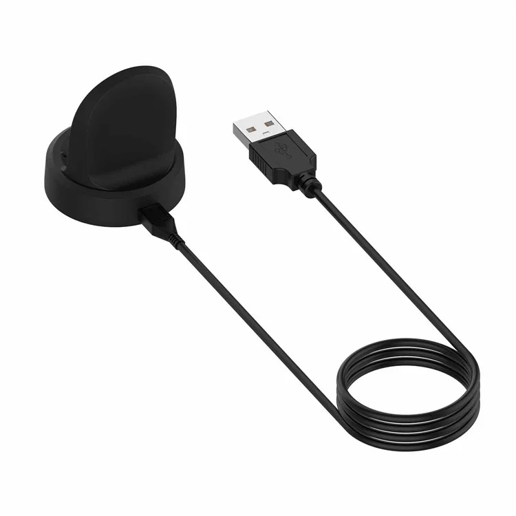 USB Charging Dock Cable for Samsung Galaxy Watch 5 40mm / 44mm / 5 Pro 45mm / 4 40mm / 44mm / Watch Active / Active2 - Black