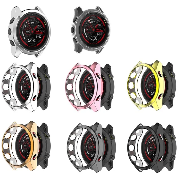 Чулпленый Чехол Для Garmin Forerunner745 TPU Smart Watch Защитная Рамка - Чернить