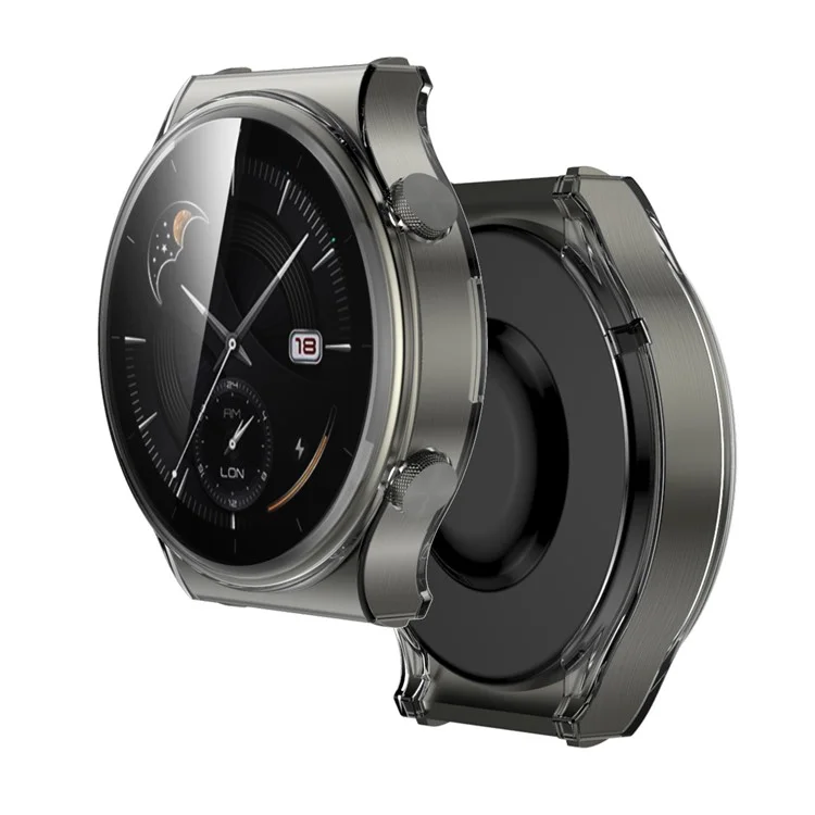 Electroplated TPU Frame with Tempered Glass Screen Protector Case for Huawei Watch GT 2 Pro/Classic/Sport
