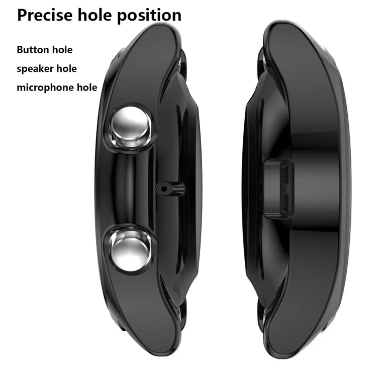 Elektroplatten TPU -uhrenabdeckungsrahmen Für Samsung Galaxy Watch3 45 mm R840 - Schwarz