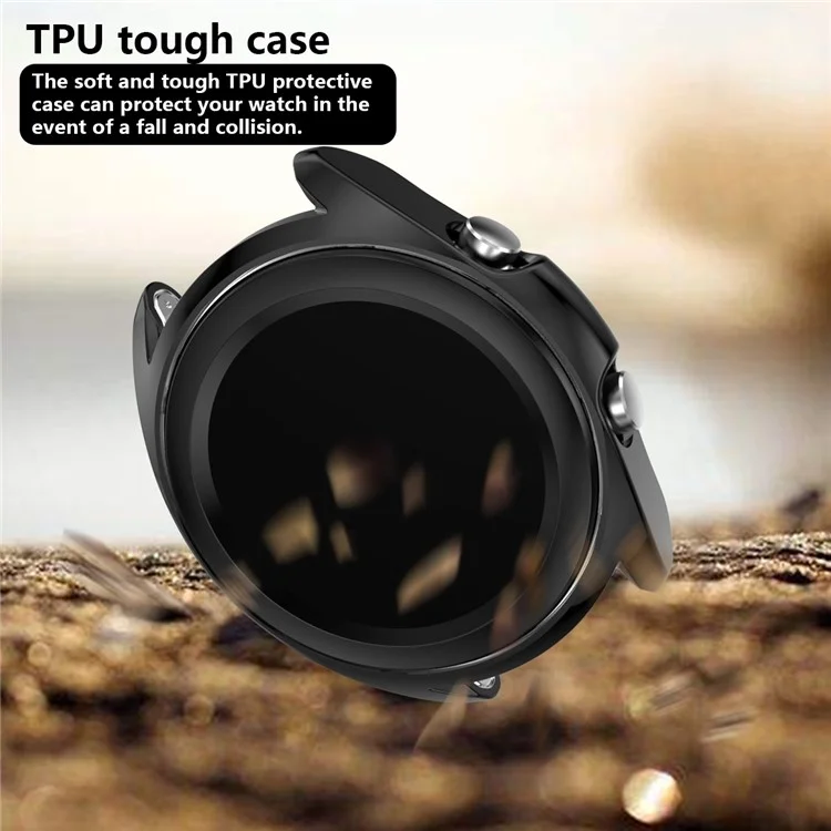 Electroplating TPU Watch Cover Frame for Samsung Galaxy Watch3 45mm R840 - Black