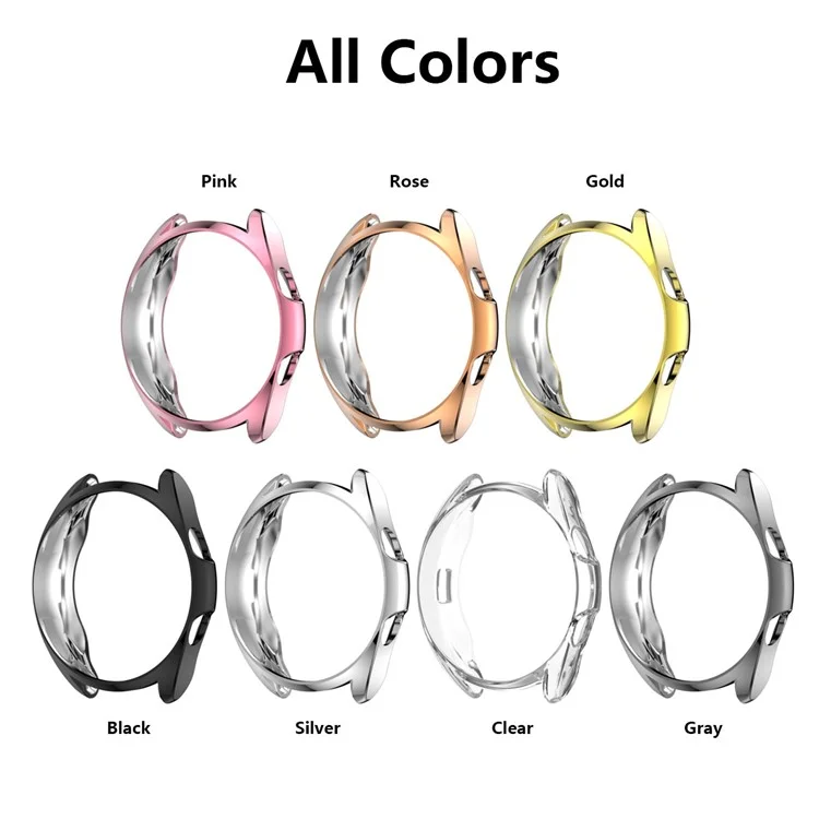 Electroplating TPU Watch Cover Frame for Samsung Galaxy Watch3 45mm R840 - Black