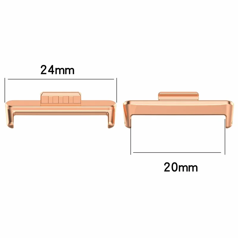 1 Coppia per Huawei Watch Fit 3 Watch Strap Metal Connector 20mm Wrist Band Connection Adapter - Rosa Oro