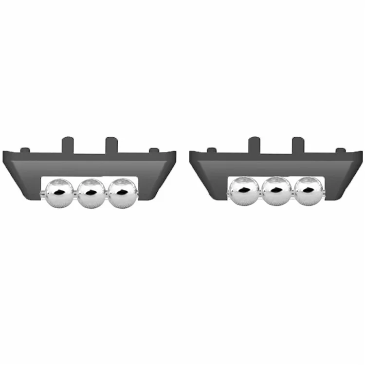 1 Pair for Samsung Galaxy Fit3 Strap Connector Beads Design Watch Band Metal Connection Adapter - Black