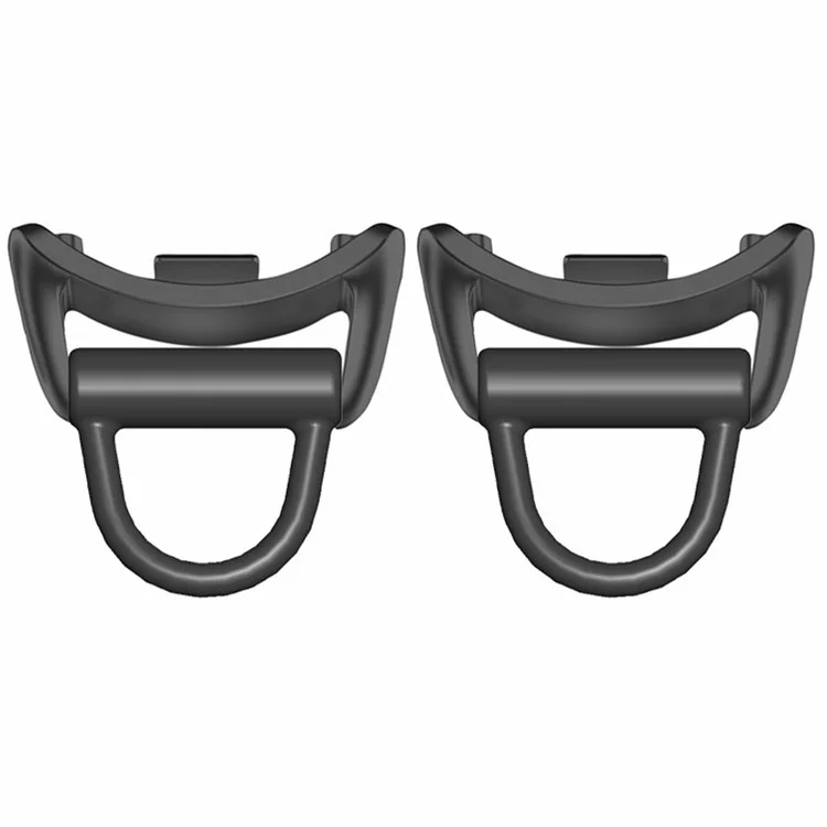 1 пара для Xiaomi Smart Band 8 Watch Strap Metal Connector DIY Bracelet Curved Tube Connector - Черный