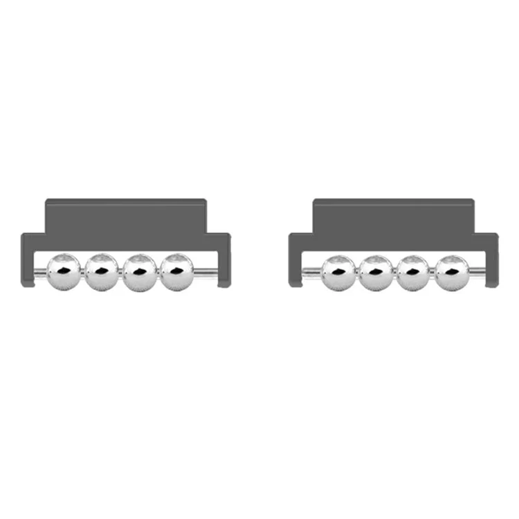 1 Pair for Huawei Watch GT 4 41mm Smartwatch Strap Connector Beads Design 18mm Band Metal Adapter - Black