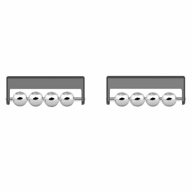 1 paire pour Huawei / Samsung Smart Watch 20mm DIY Strap Connecteur Perles Design Adaptateur Métal - Noir
