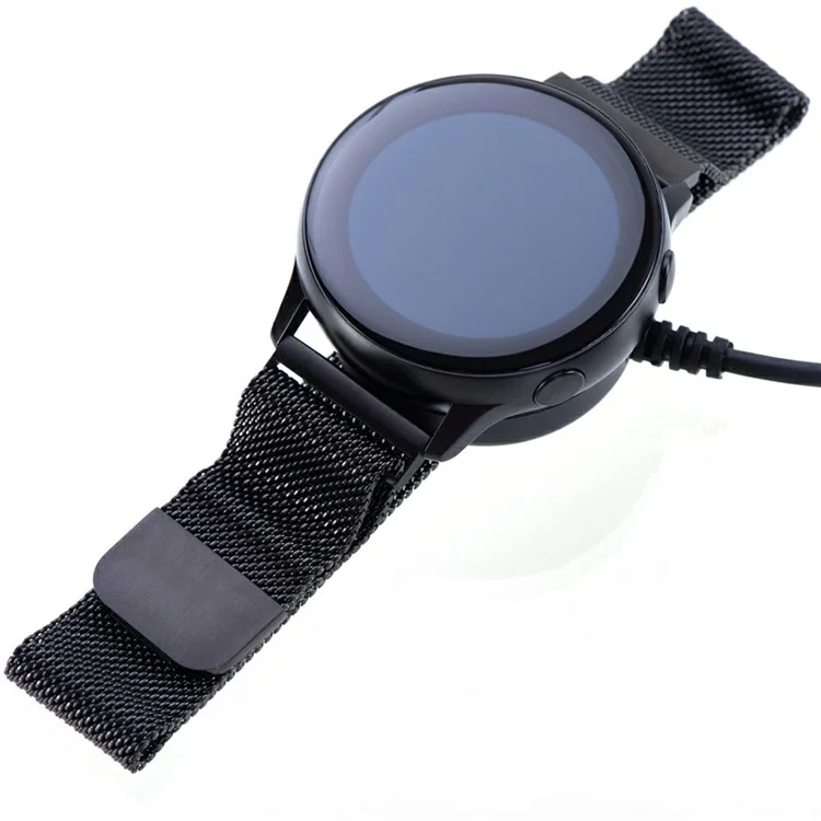 Cavo di ricarica universale USB per Samsung Galaxy Watch6 40mm 44mm / Watch6 Classic 43mm 47mm / Watch 5 40mm / 44mm / 5 Pro 45mm / Watch4 40mm / 44mm / Watch4 Watch Active / Active2 - Nero