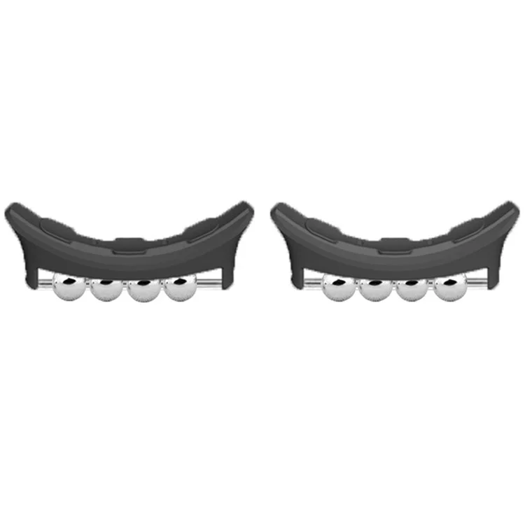 1 Pair for Google Pixel Watch / Watch 2 Strap Connector Beads Design Metal Connection Adapter - Black