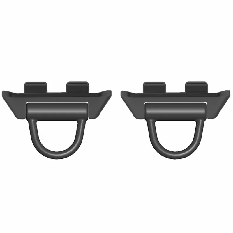 1 Pair for Honor Band 9 Curved Tube Design Strap Connector DIY Bracelet Metal Connector - Black