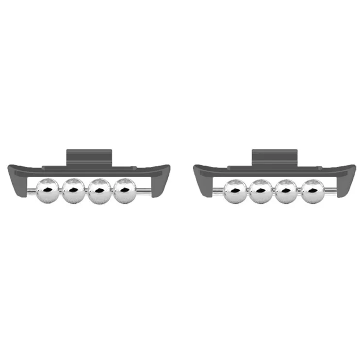 1 paio per Xiaomi Smart Band 8 Pro / Redmi Watch 4 DIY Watch Strap Adapter Beads Design Metal Connector - Nero