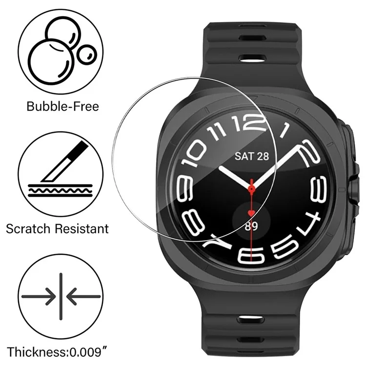 3Pcs For Samsung Galaxy Watch Ultra 47mm Tela de Vidro Temperado Protector de Tela Anti-Arranhões Filme de Relógio