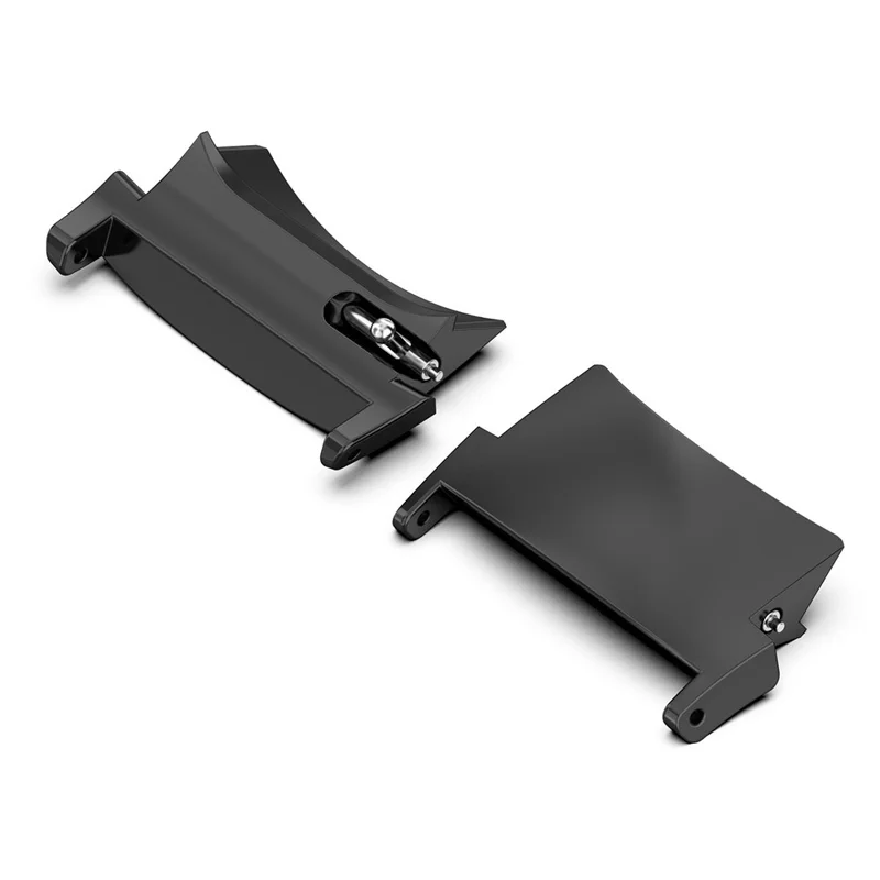 1 paire de connecteurs de remplacement pour OnePlus Watch 2R / Watch 2, adaptateur de bracelet en acier inoxydable (longueur intérieure : 22 mm) - Noir