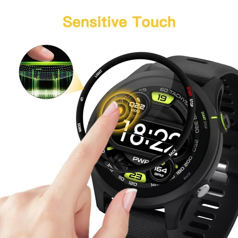 2Pcs For Garmin Forerunner 255 PET Wath Screen Protector 3D Hot Bending Screen Film