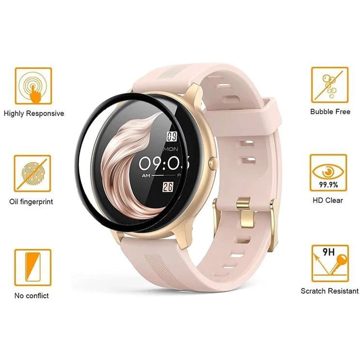 Per AGPTEK LW11 Anti-Scratch Film PET 3D Smartwatch Screen Protector