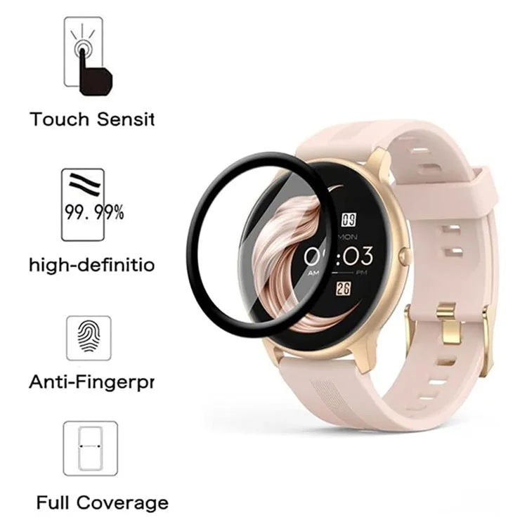 Per AGPTEK LW11 Anti-Scratch Film PET 3D Smartwatch Screen Protector