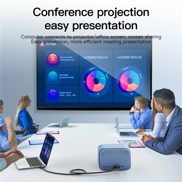 MINDPURE VG002 1.5m VGA 3+6 1080P HD Video Cable for Laptops Monitors Projectors