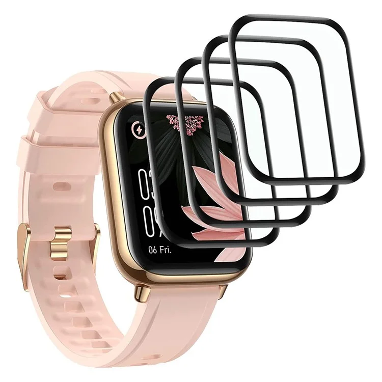 4PCS Pour AGPTEK LW31 Anti-Scratch Film PET 3D Smartwatch Protecteur d'écran