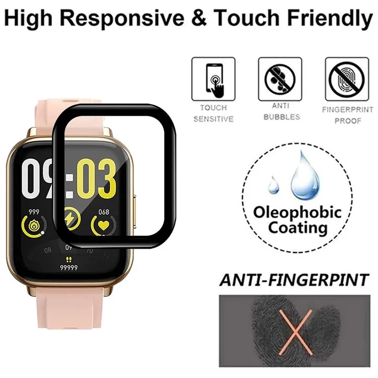 4PCS Pour AGPTEK LW31 Anti-Scratch Film PET 3D Smartwatch Protecteur d'écran