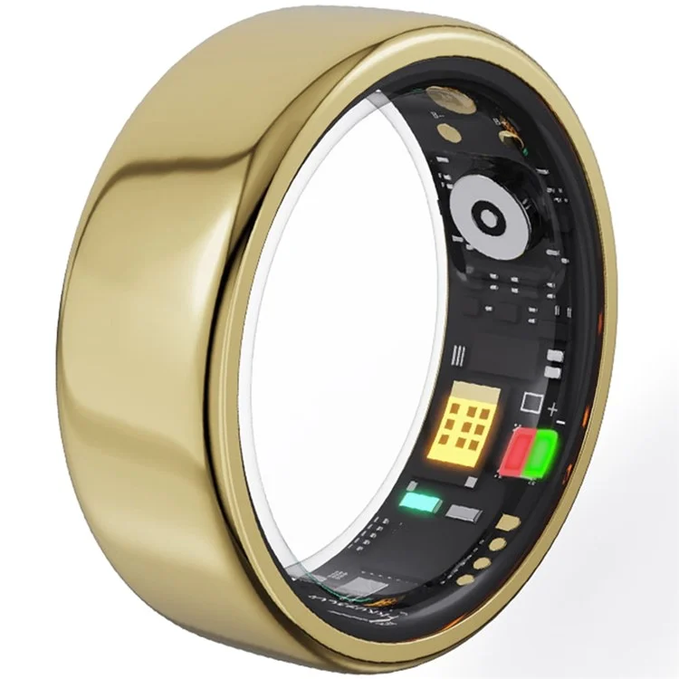 RC20 Ringle de Acero Inoxidable de Acero Inoxidable RC20 Impermeable a Impermeabilizar el Anillo de Acero Inoxidable, Cable de Carga Magnética - Oro / Tamaño 7