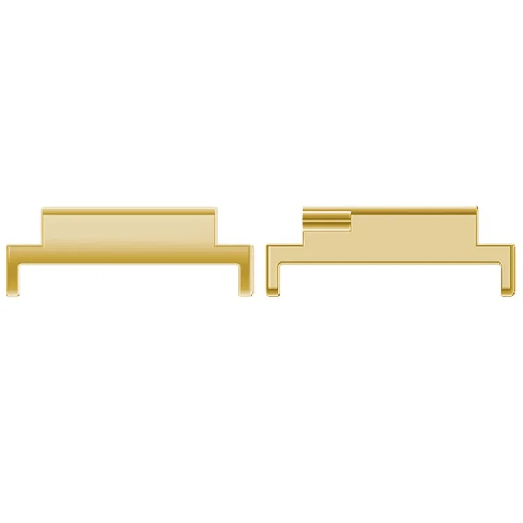 1 Pair Watch Strap Connector 18mm to 22mm Watch Band Metal Adapter - Gold