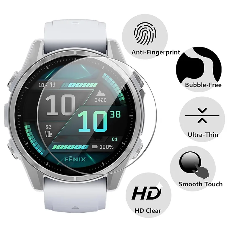 3Pcs For Garmin Fenix 8 43mm Screen Protector HD Clear Watch Screen Film