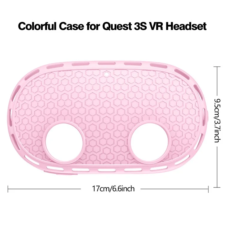 Защитный чехол для Meta Quest 3S VR Headset, силиконовый чехол - Розовый
