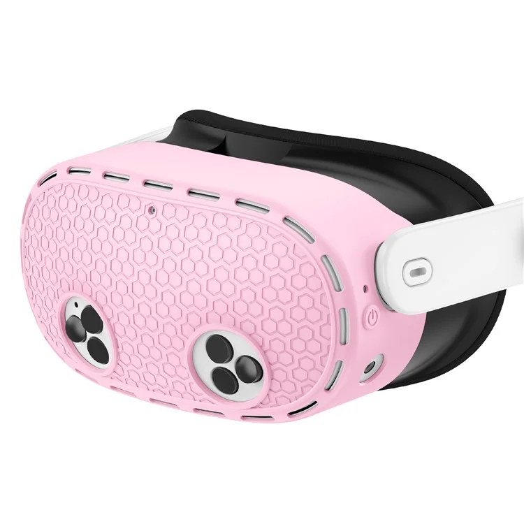 Защитный чехол для Meta Quest 3S VR Headset, силиконовый чехол - Розовый