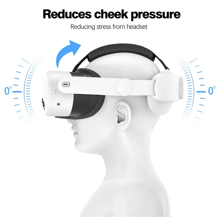 Sangle de casque pour accessoires de casque VR Meta Quest 3S Flippable Headband - Blanc