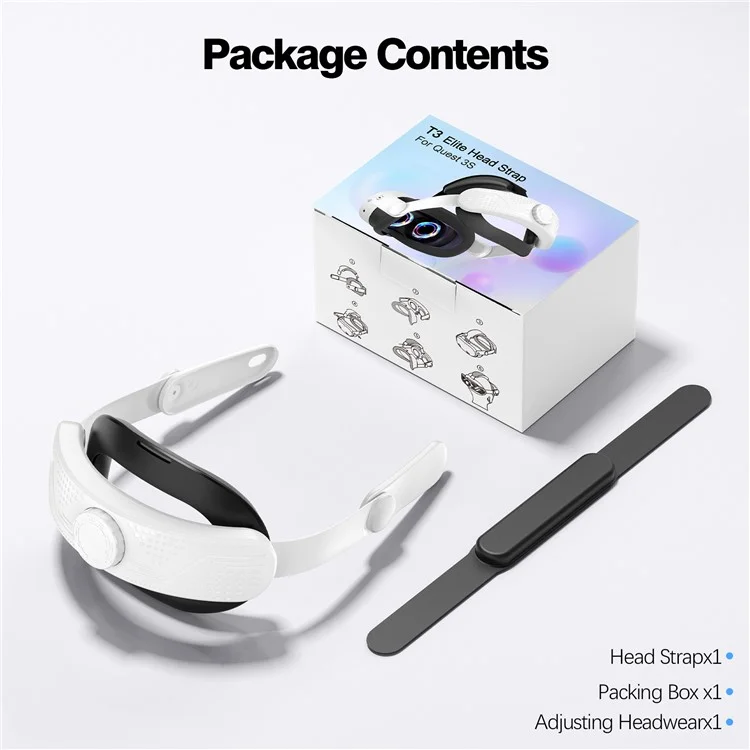 Kopfgurt Für Meta Quest 3s Verstellbares Stirnband VR Headset Accessoires - Weiß