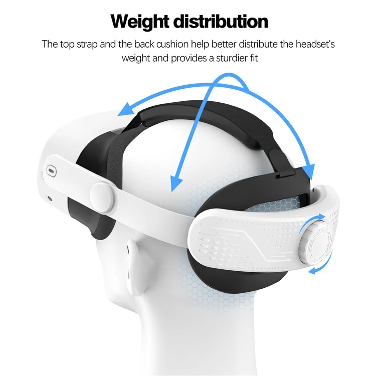 Kopfgurt Für Meta Quest 3s Verstellbares Stirnband VR Headset Accessoires - Weiß