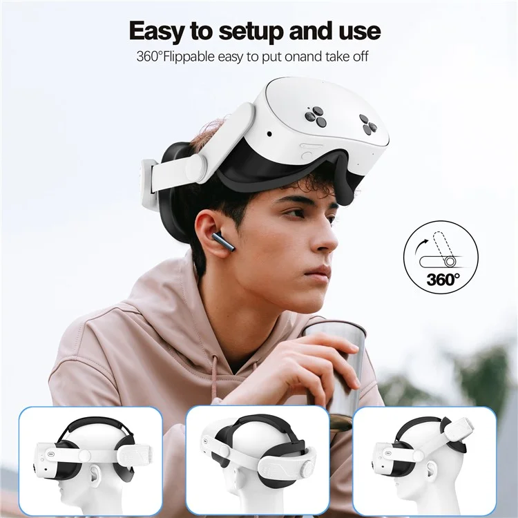 Kopfgurt Für Meta Quest 3s Verstellbares Stirnband VR Headset Accessoires - Weiß