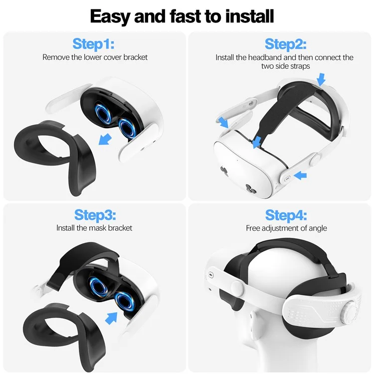 Kopfgurt Für Meta Quest 3s Verstellbares Stirnband VR Headset Accessoires - Weiß