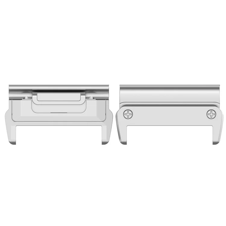 1 par de conector de pulseira de 20mm para Garmin Fenix 8 43mm / Fenix 7S / Fenix 7S Pro Watch Band Adaptador de metal - Prata