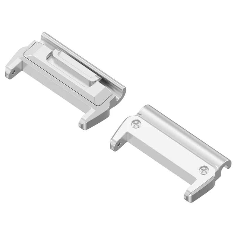 1 par de conector de pulseira de 20mm para Garmin Fenix 8 43mm / Fenix 7S / Fenix 7S Pro Watch Band Adaptador de metal - Prata