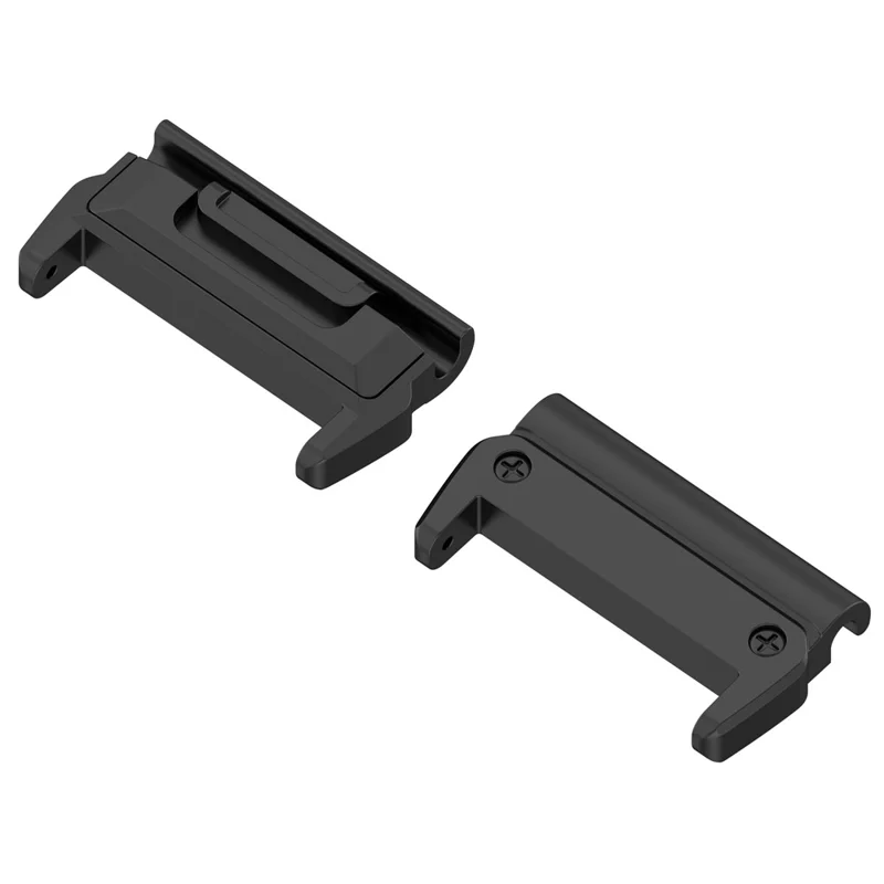 1 Pair 22mm Watchband Connector for Garmin Fenix 8 47mm  /  Fenix E 47mm  /  Fenix 7 Watch Band Metal Adapter - Black
