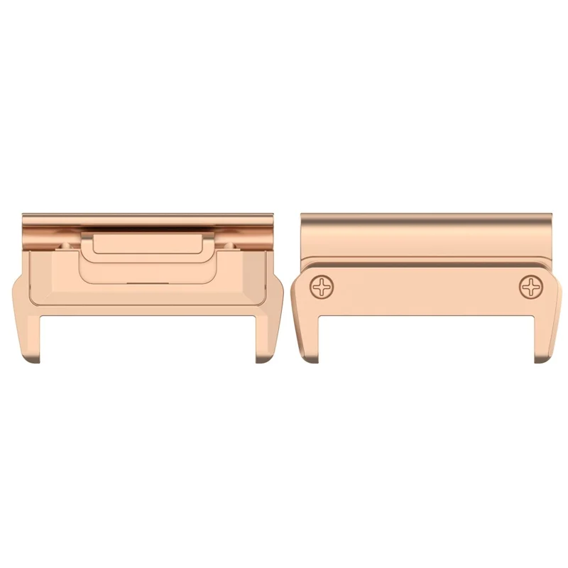 1 Pair 22mm Watchband Connector for Garmin Fenix 8 47mm  /  Fenix E 47mm  /  Fenix 7 Watch Band Metal Adapter - Rose Gold