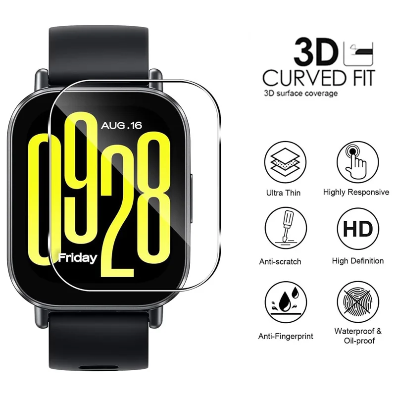 3 pièces pour écran de montre Xiaomi Redmi Watch 5 Lite, protecteur d'écran HD transparent